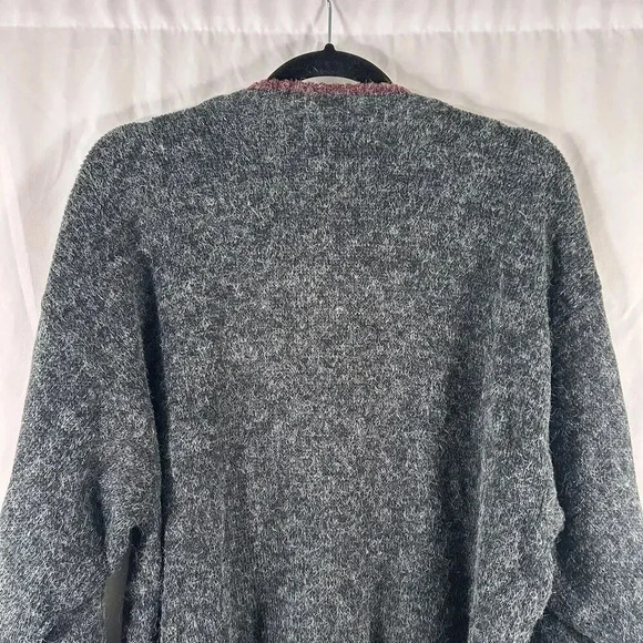 Vintage Diner Sportswear Sweater Men's Large Grey Crew Neck Long Sleeve Pullover - Picture 7 of 8